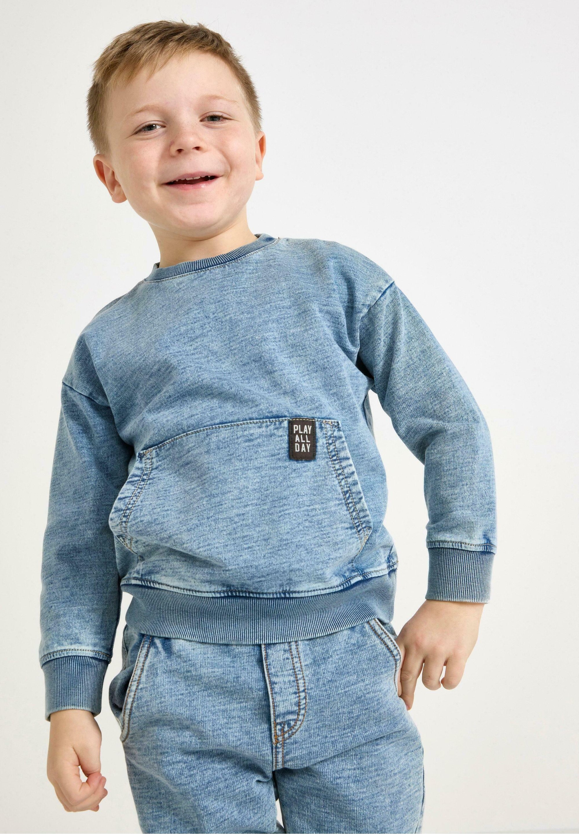 Lindex met kangoeroezak - Sweatshirt - stoffig blauw