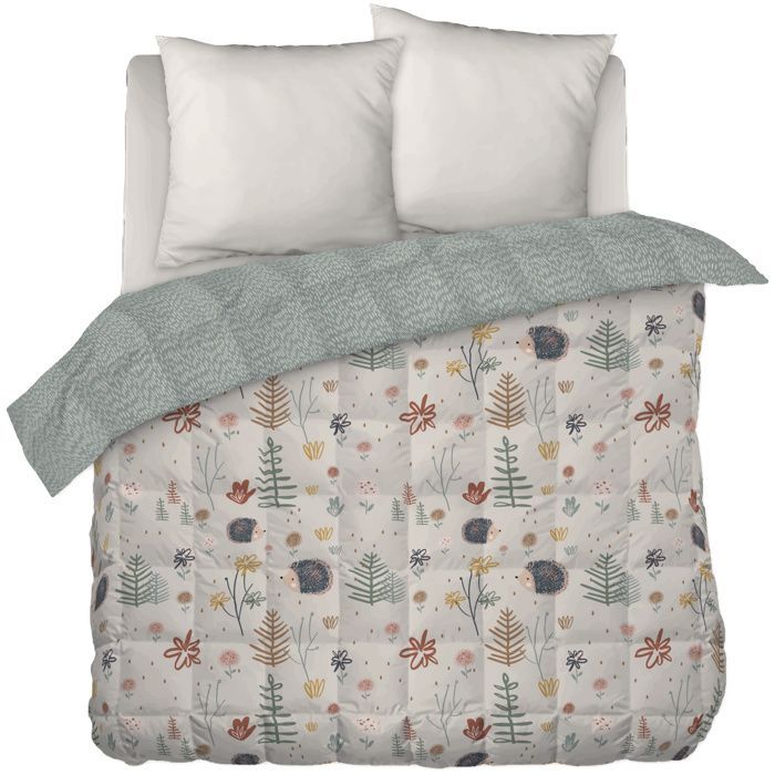 Couette Tempérée Réversible 240 x 220 cm – Coton Imprimé – Polisson