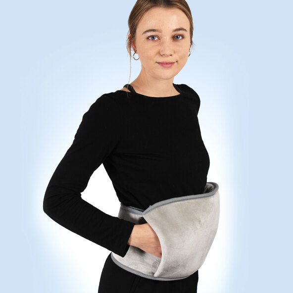 4-in-1 hot water bottle belt, grey