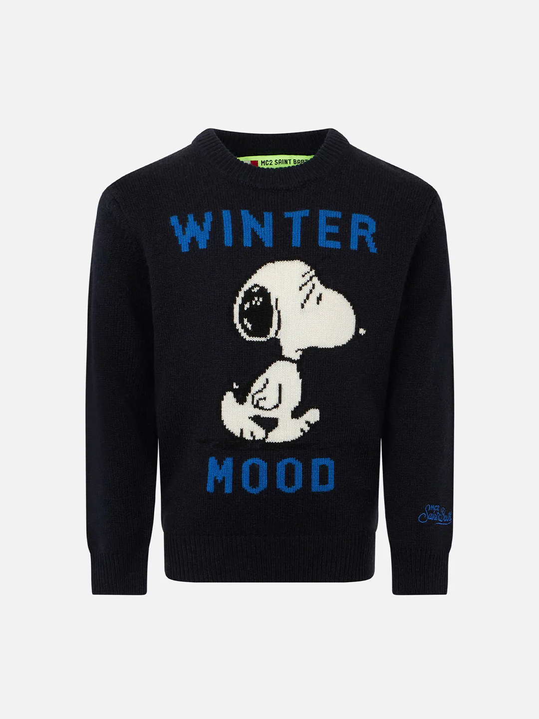Snoopy Winter Mood marineblauwe kindertrui - Speciale editie
