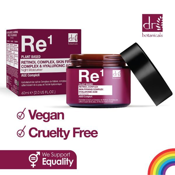 Crema hidratante de noche con complejo de retinol al 1% de Dr Botanicals