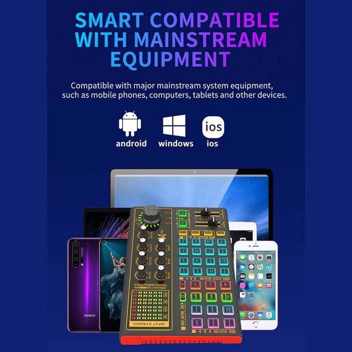 Sound effects card, voice changer, sound mixing for PC and phone, recording, streaming
