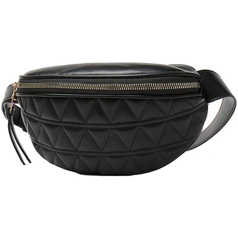 Sacs banane tendance pour femmes, sacs banane matelassés, sacs banane de festival, sacs banane bandoulière pour le sport, l'entraînement, les voyages, la course à pied et les loisirs (Sac banane noir pour femmes)