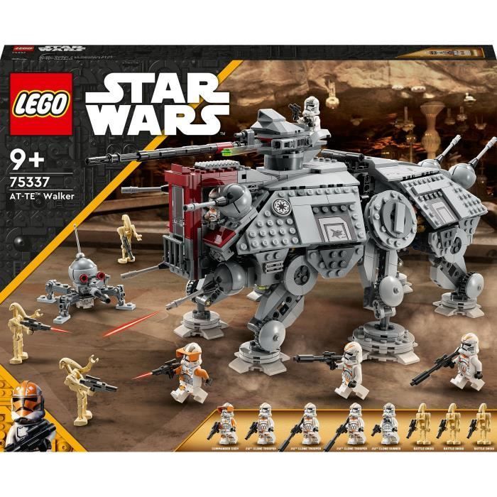 LEGO 75337 Star Wars Le Marcheur AT-TE, Jouet, Figurines Droïdes de Combat, Clone Trooper, La Revanche des Sith, Enfants Dès 9 Ans