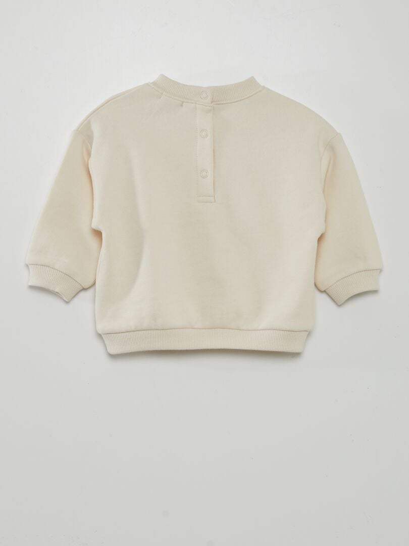 Moletom French Terry com estampa - BEGE
