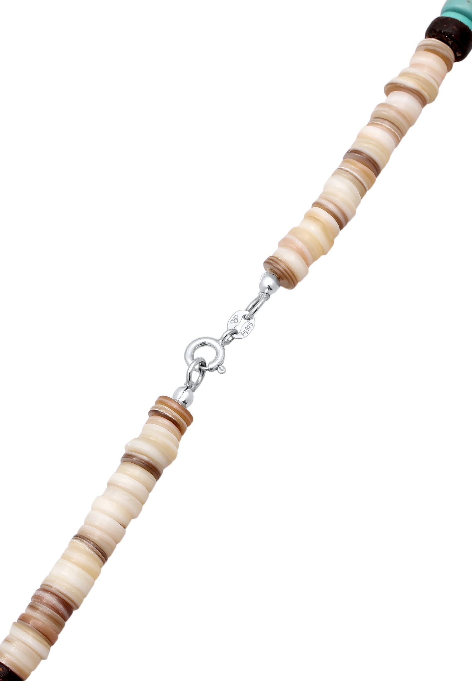KUZZOI Kuzzoi Collier Hommes Plaquette Howlith Turquoise Argent Sterling 925 Festival 55 cm