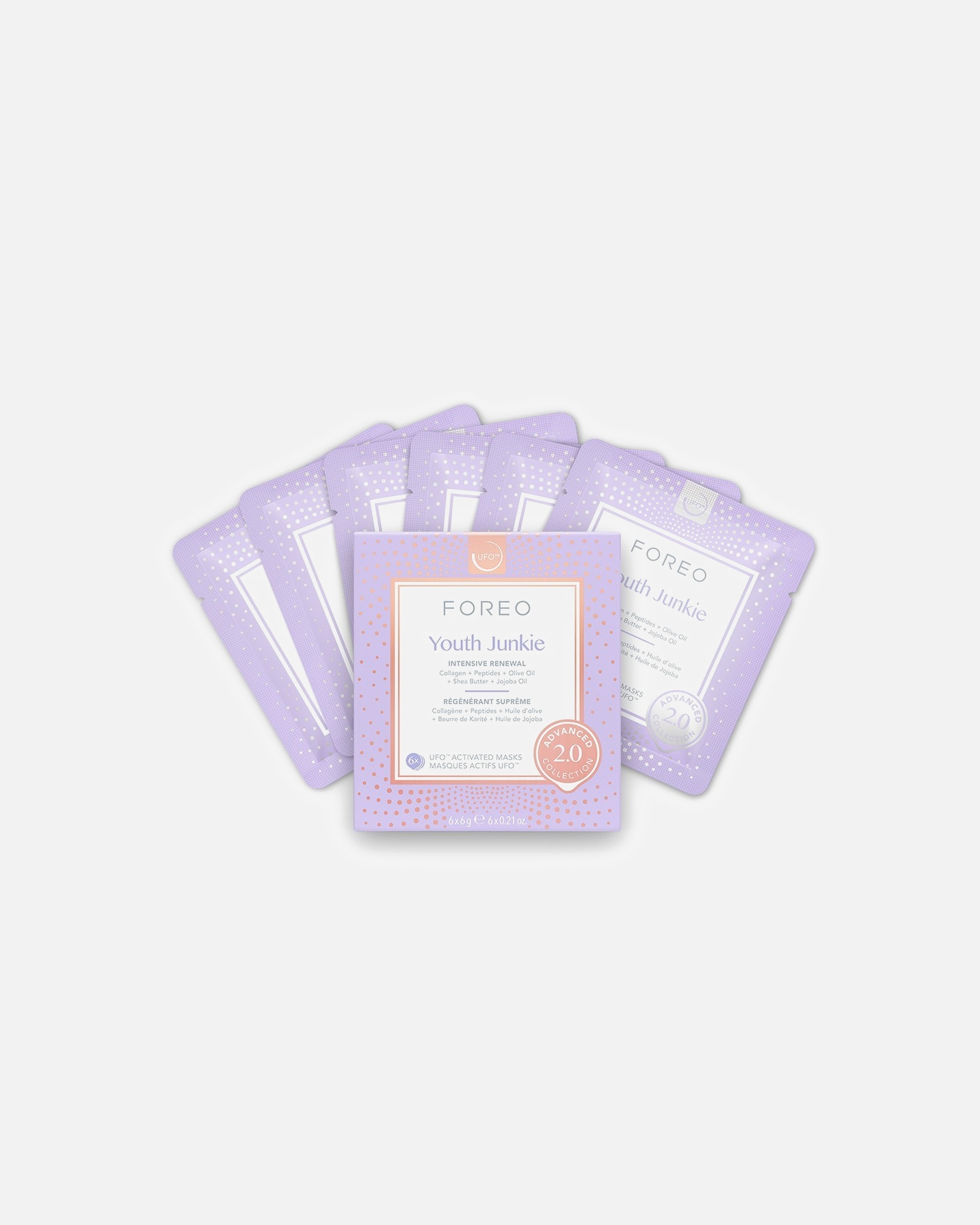 FOREO hydratační maska UFO™ UFO Masks Youth Junkie 2.0 - 6 párů