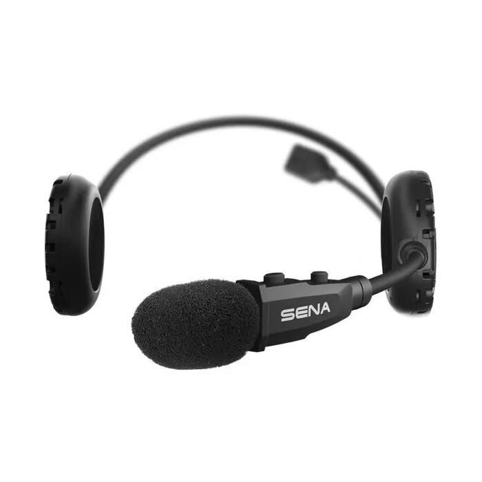 Intercomunicador Bluetooth Sena 3S para motocicletas, compatível com capacetes abertos e com microfone de haste.