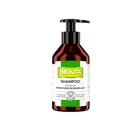 Biovax Bambus&Olej Awokado intensywnie regenerujący szampon do włosów 200 ml