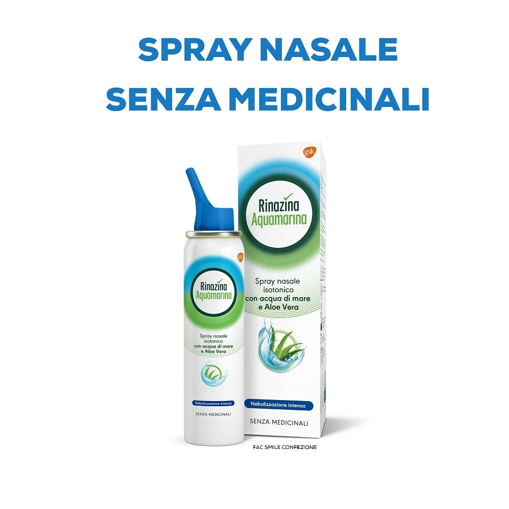 RINAZINA Rinazina Aquamarina Intense isotonische neusspray 100 ml met aloë vera
