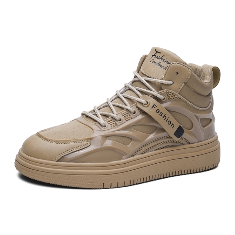 Zapatillas deportivas altas casuales para hombre, modernas, para exteriores, con suela suave y cómoda.