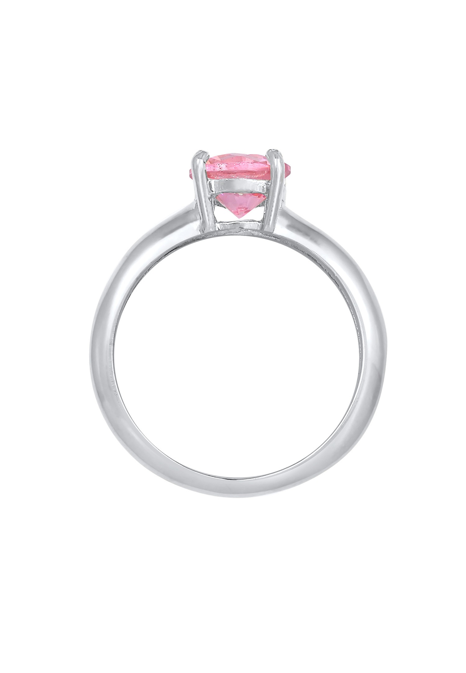 Elli Femmes Solitaire Classique avec cristal de zirconium en argent sterling 925