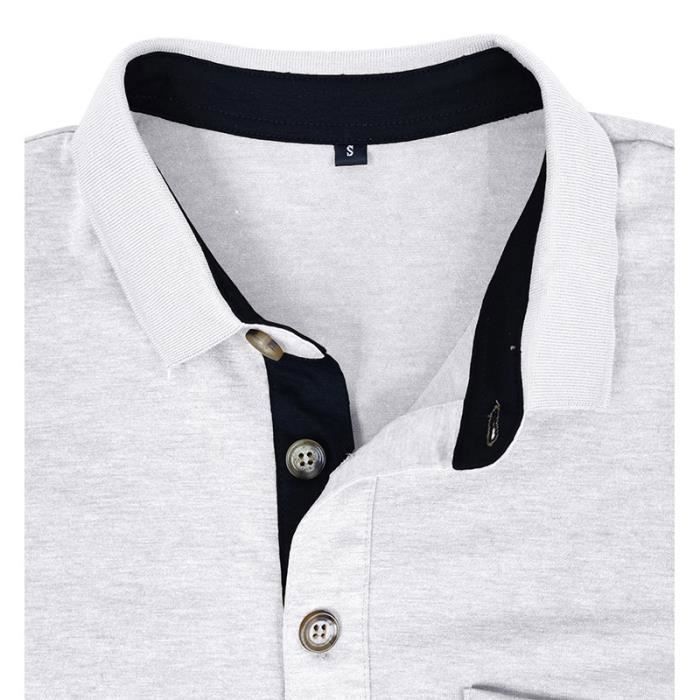 Polo da uomo - Comoda e casual - Taglie forti - Bianca