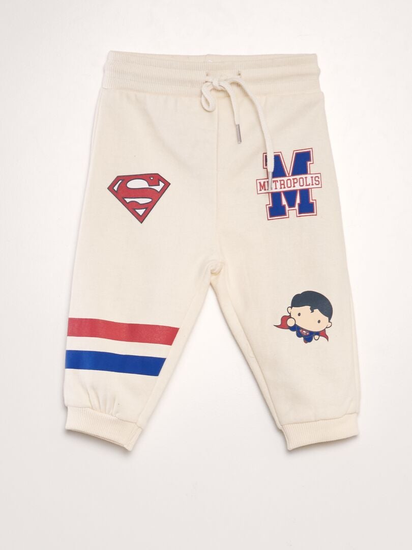 Conjunto de moletom Superman de 2 peças - BRANCO