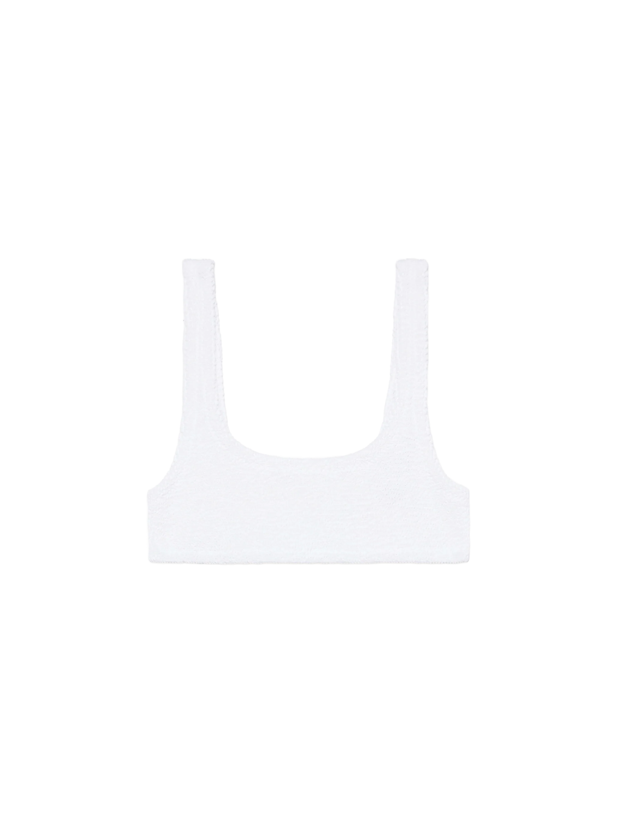 Top bralette clásico arrugado Naima blanco