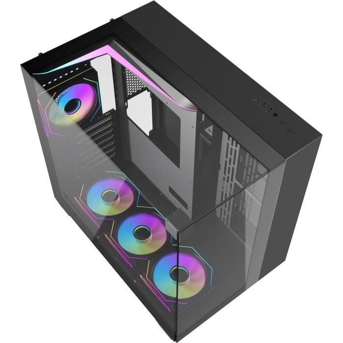 PC-behuizing - Darkflash - TH285 Zwart - Mid-tower - ATX-vormfactor - 4x120mm A-RGB - Zwart