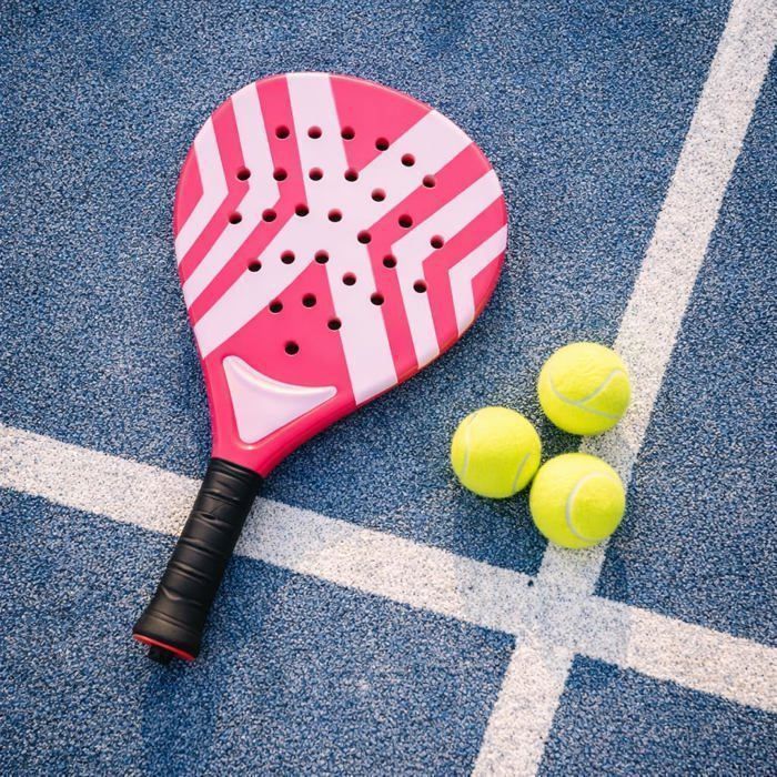 Padel rackets voor volwassenen – padeltennis racketset voor beginners en gevorderde spelers, professioneel racket (roze)