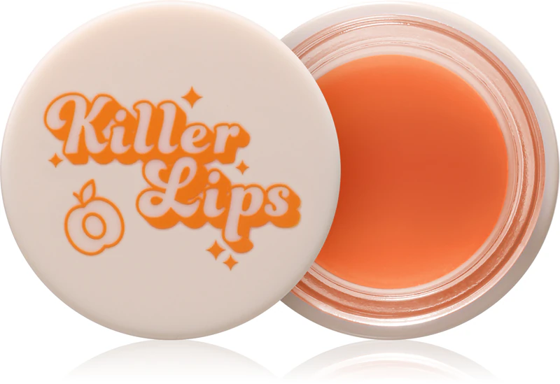 Máscara Labial Killer Lips Silk Kiss com sabor de pêssego, máscara labial hidratante