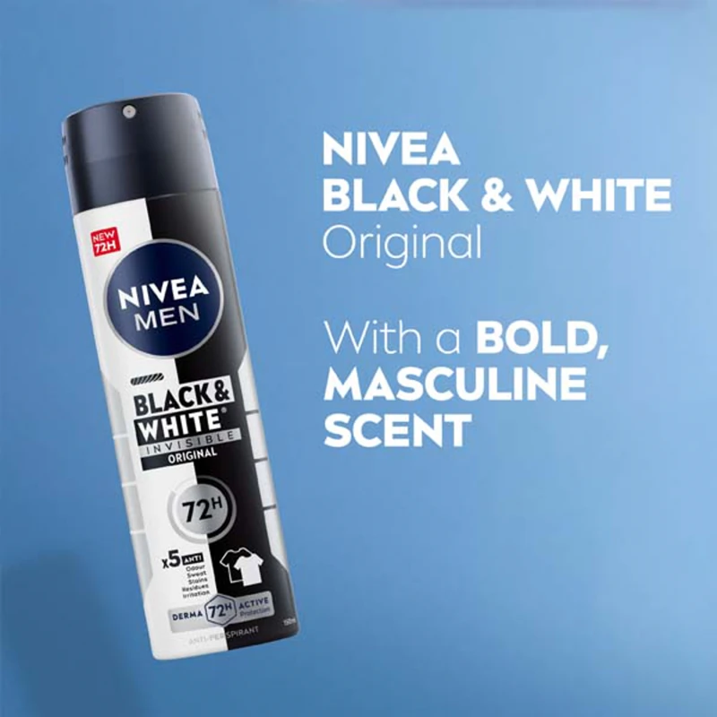 Desodorante antitranspirante em spray NIVEA MEN Invisible Black & White para homens