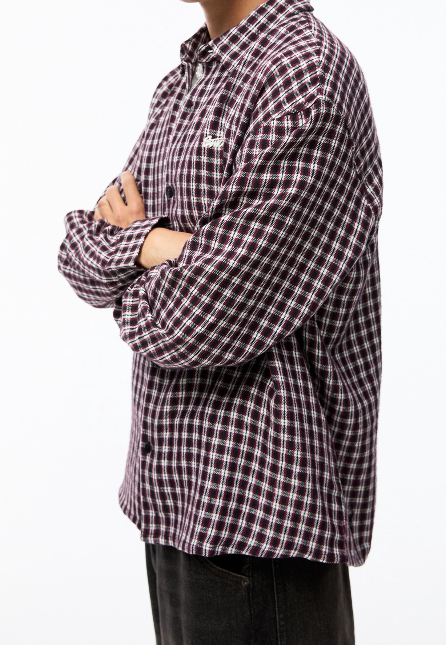 PULL&BEAR shirt - bordeaux