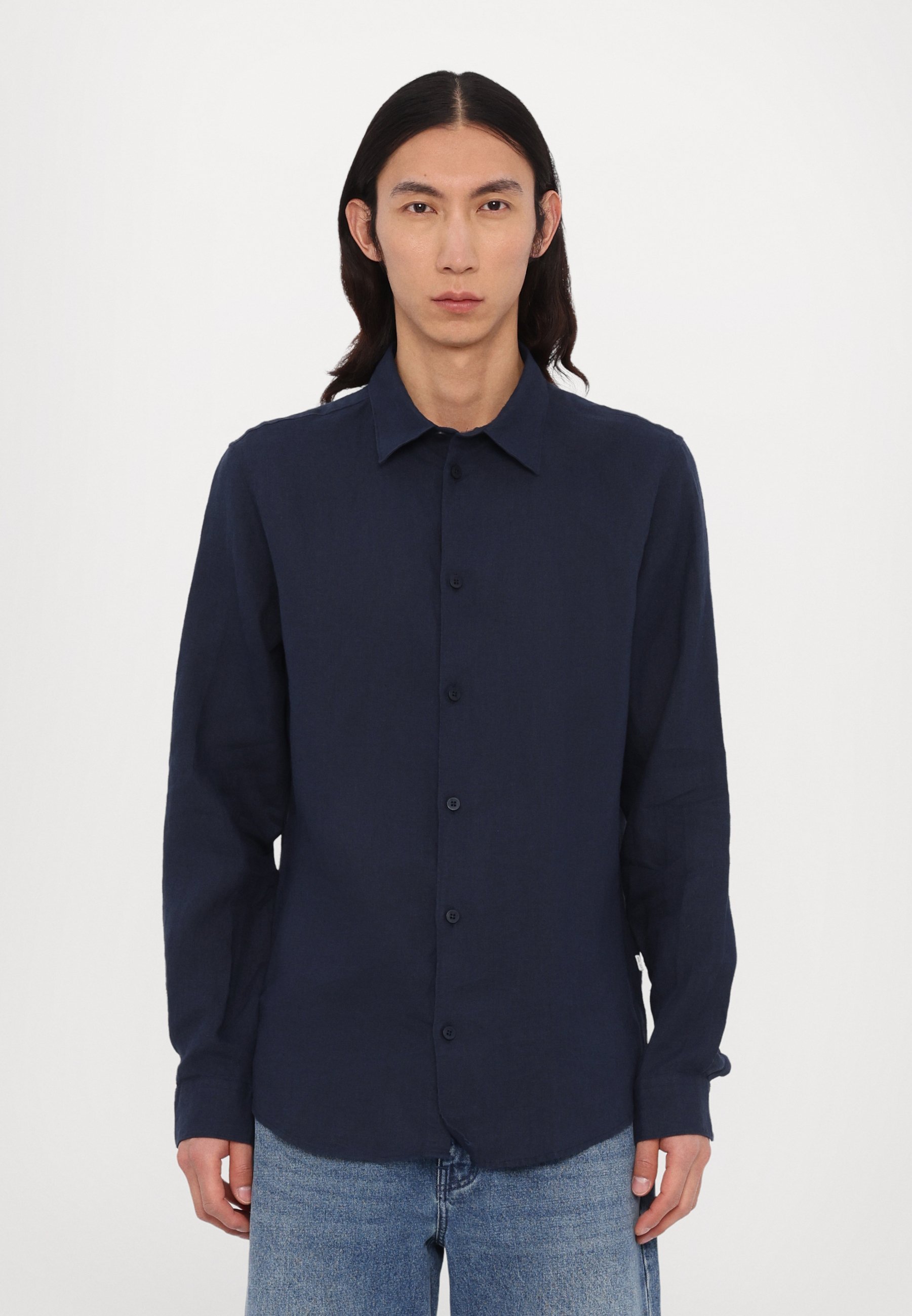 NN.07 ENZO SHIRT - Shirt - donkerblauw