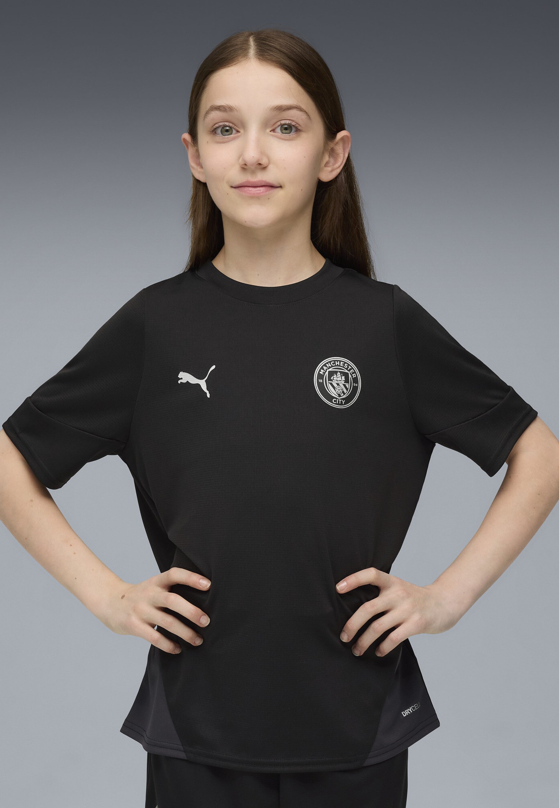 Puma MANCHESTER CITY - Sport T-shirt - zwart zilver