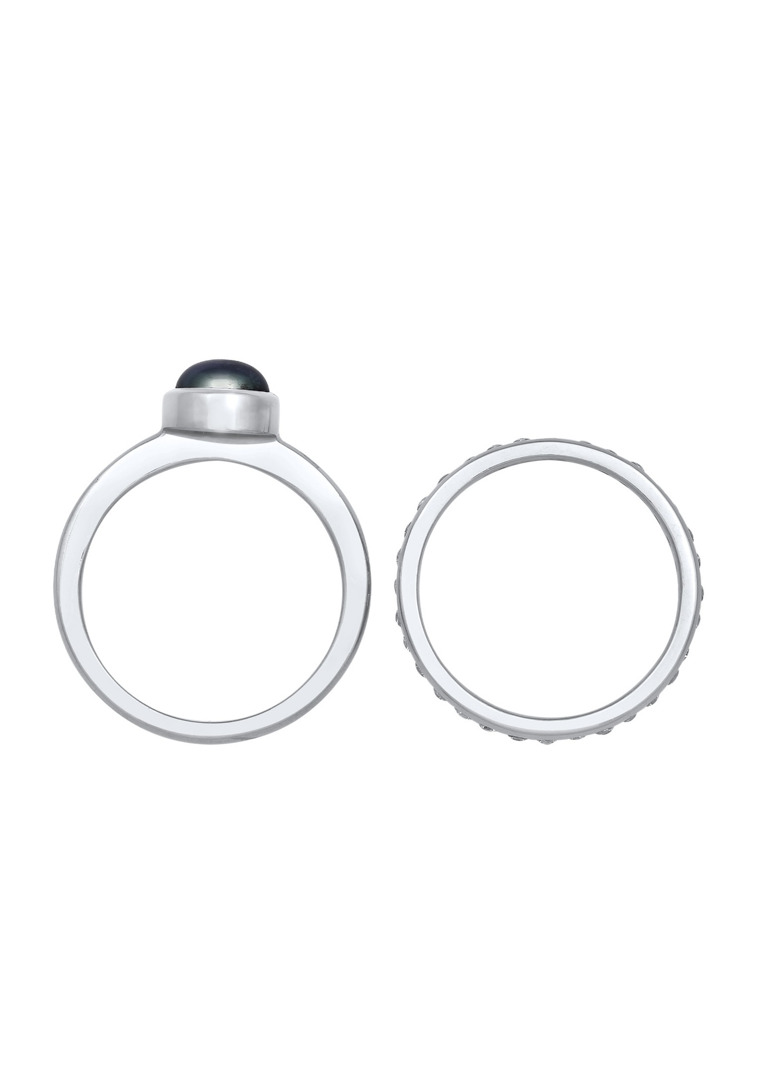 Nenalina Femmes perle Eternity Lot de 2 avec Perle de Culture d'Eau Douce en argent sterling 925