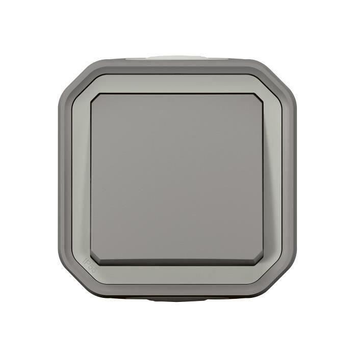 LEGRAND Plexo Wasserdichter Schalter oder Wechselschalter - 10 A - Grau