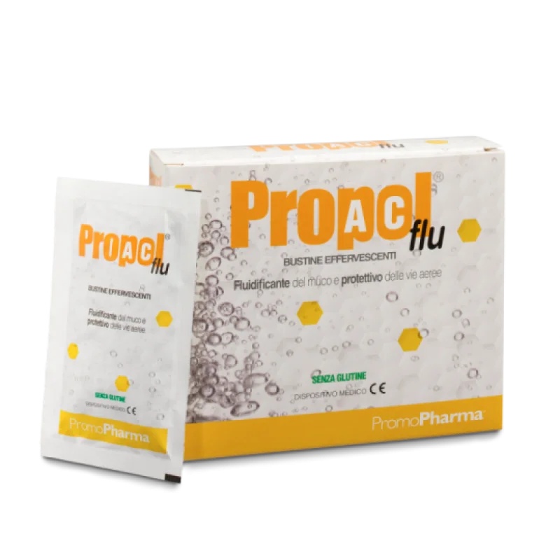 PROMOPHARMA Propol AC Flu 10 bruiszakjes voor het verdunnen van slijm