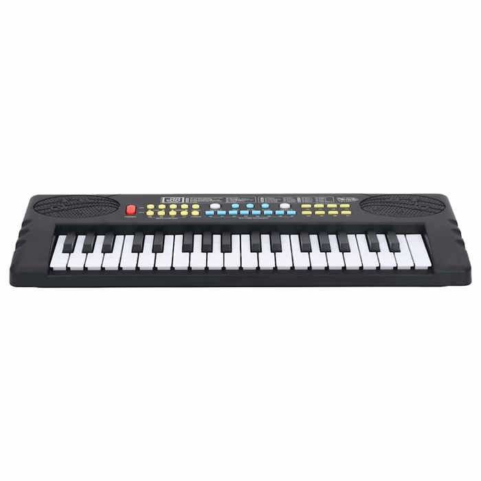 Teclado de piano eléctrico de 37 teclas y micrófono para niños 