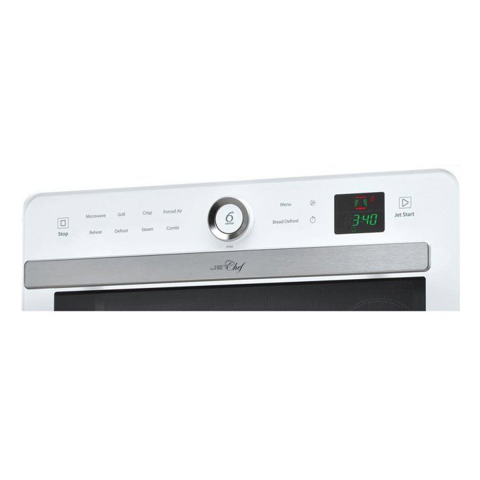 Horno microondas WHIRLPOOL JT469WH Jet Chef - 33 L - 6th SENSE Combi Crisp Steam - Cavidad de acero inoxidable - Plato giratorio de 36 cm - Blanco