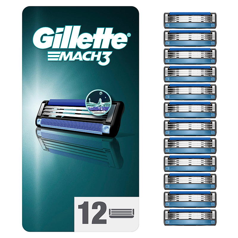 Gillette Gillette-blade 12-pak Mach 3 vertikale