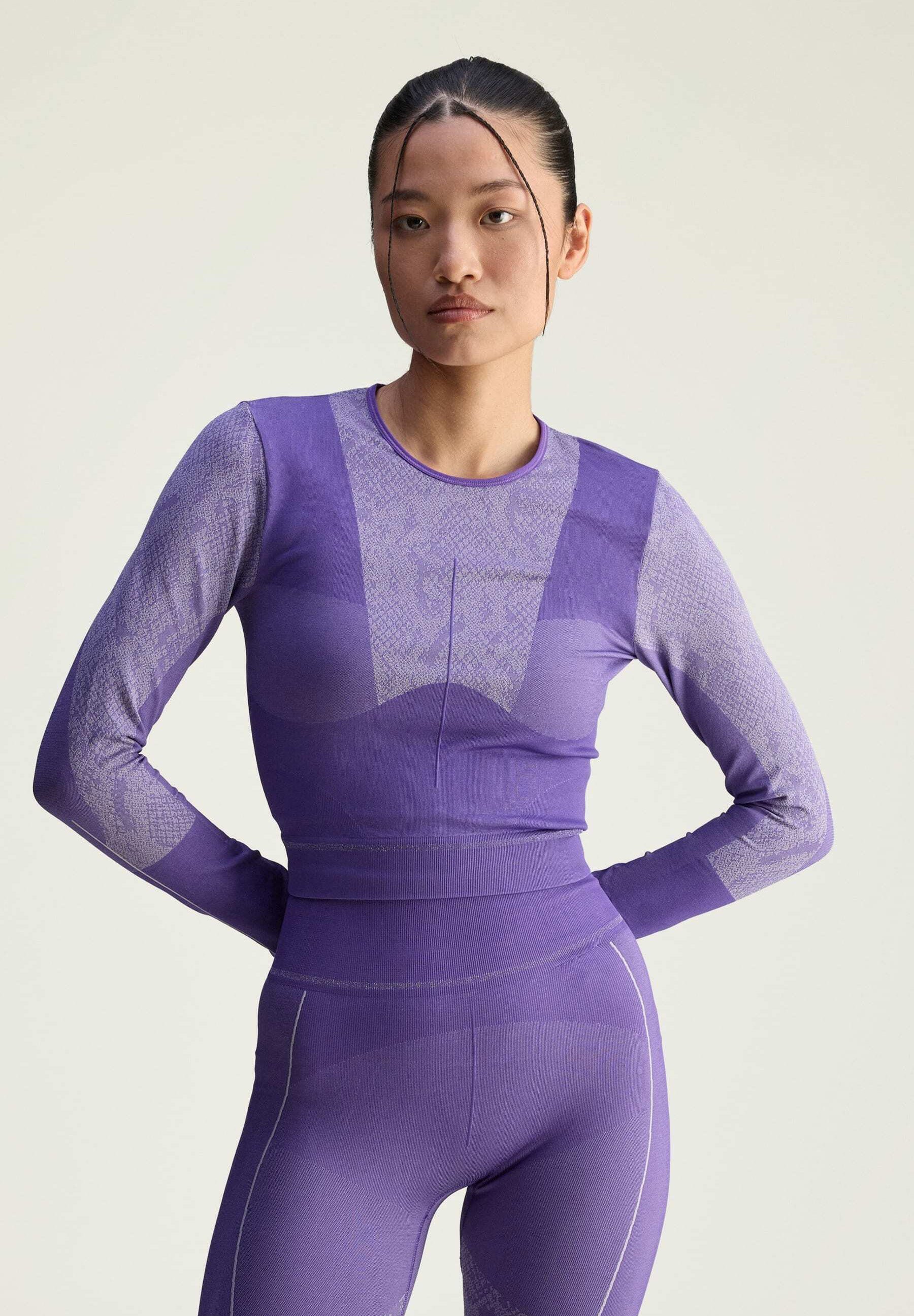 adidas by Stella McCartney top met lange mouwen - alpenpaars/smc clear onix