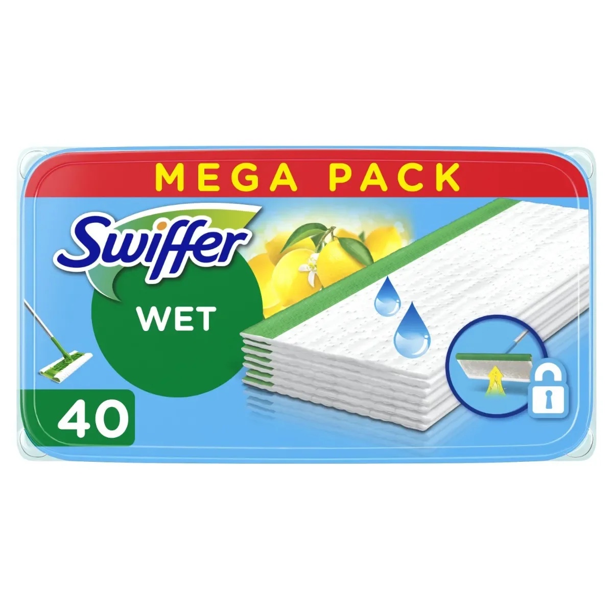 Toallitas húmedas para suelos SWIFFER Swiffer Citrus 40 unidades Toallitas húmedas para suelos