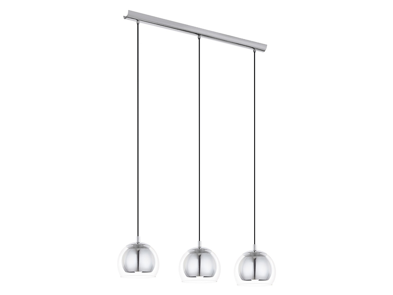 Lampa wisząca Rocamar 3-punktowa stalowa srebrna