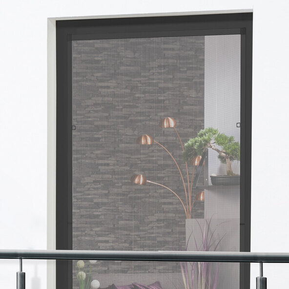 Insect screen window kit Compact XL, 130 x 220 cm, anthracite