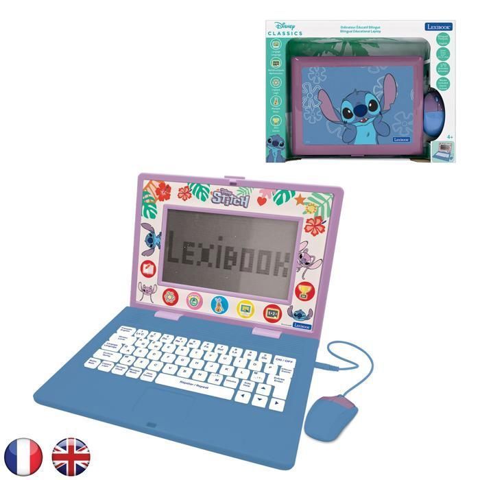 Educational computer - LEXIBOOK - Stitch - 170 activities - Bilingual EN/FR - 7 educational categories