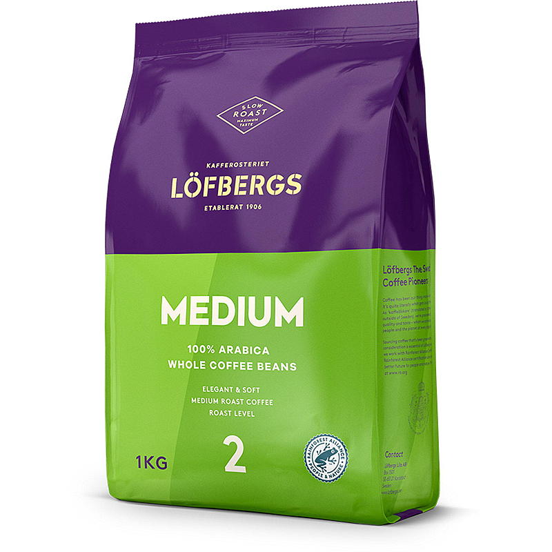 Löfbergs Kaffebönor 1 kg Mellanrostade Löfbergs