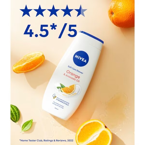 NIVEA gel za tuširanje s uljem naranče i avokada<br>250 ml - Normalna koža