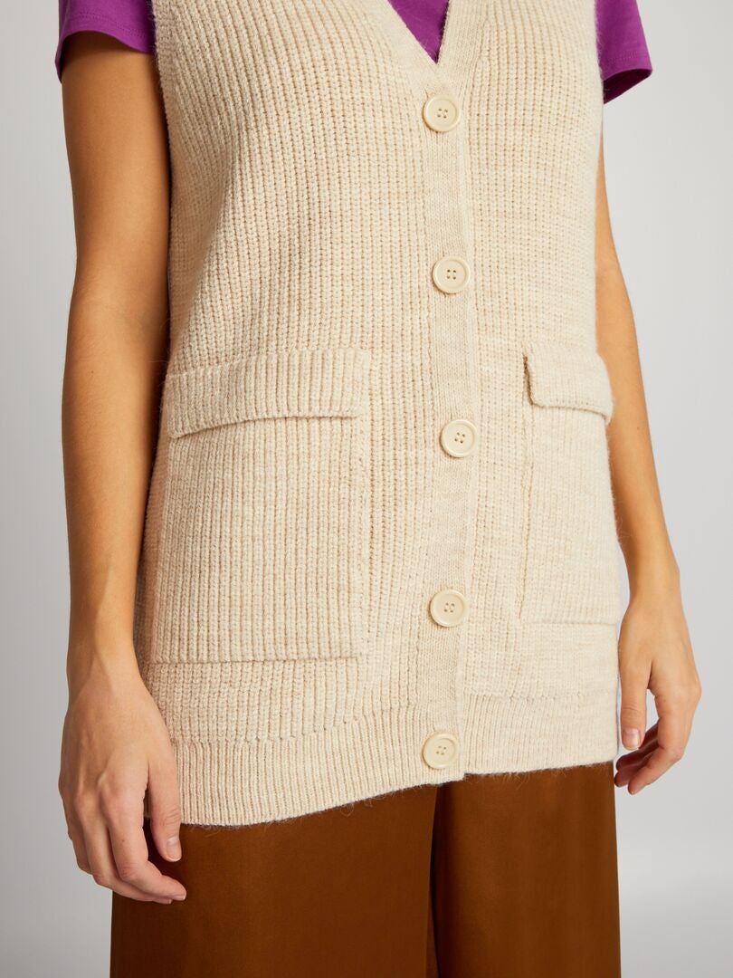 Mouwloos vest - WIT