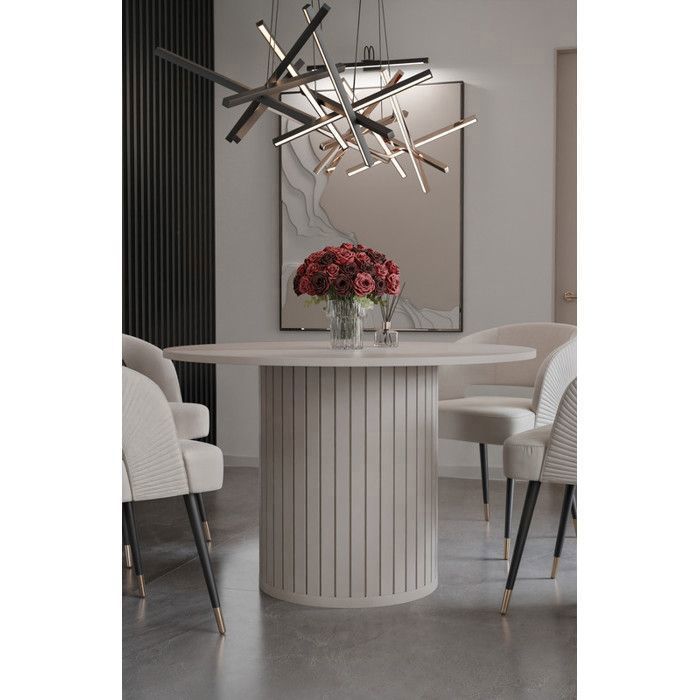 Table à manger SENTO IDOHOME 120x75,2 cm cachemire noir contemporain
