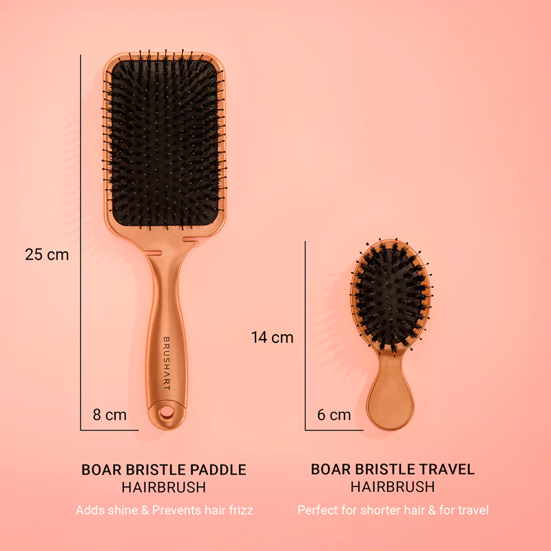 Escova de cabelo tipo pá com cerdas de javali BrushArt