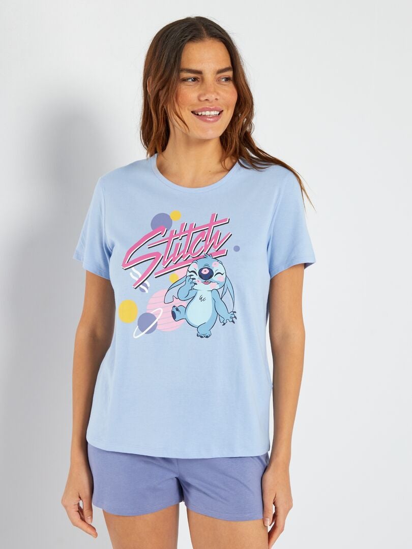 Conjunto de pijama corto Stitch - 2 piezas - MORADO