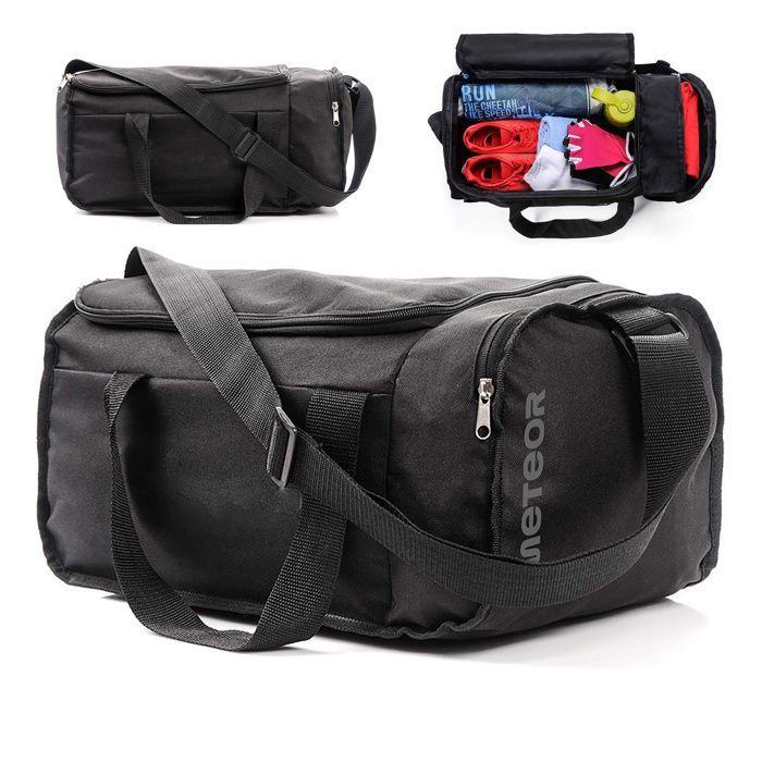 Sac de sport Nepr - tissu imperméable - bandoulières réglables - 20 L - Noir