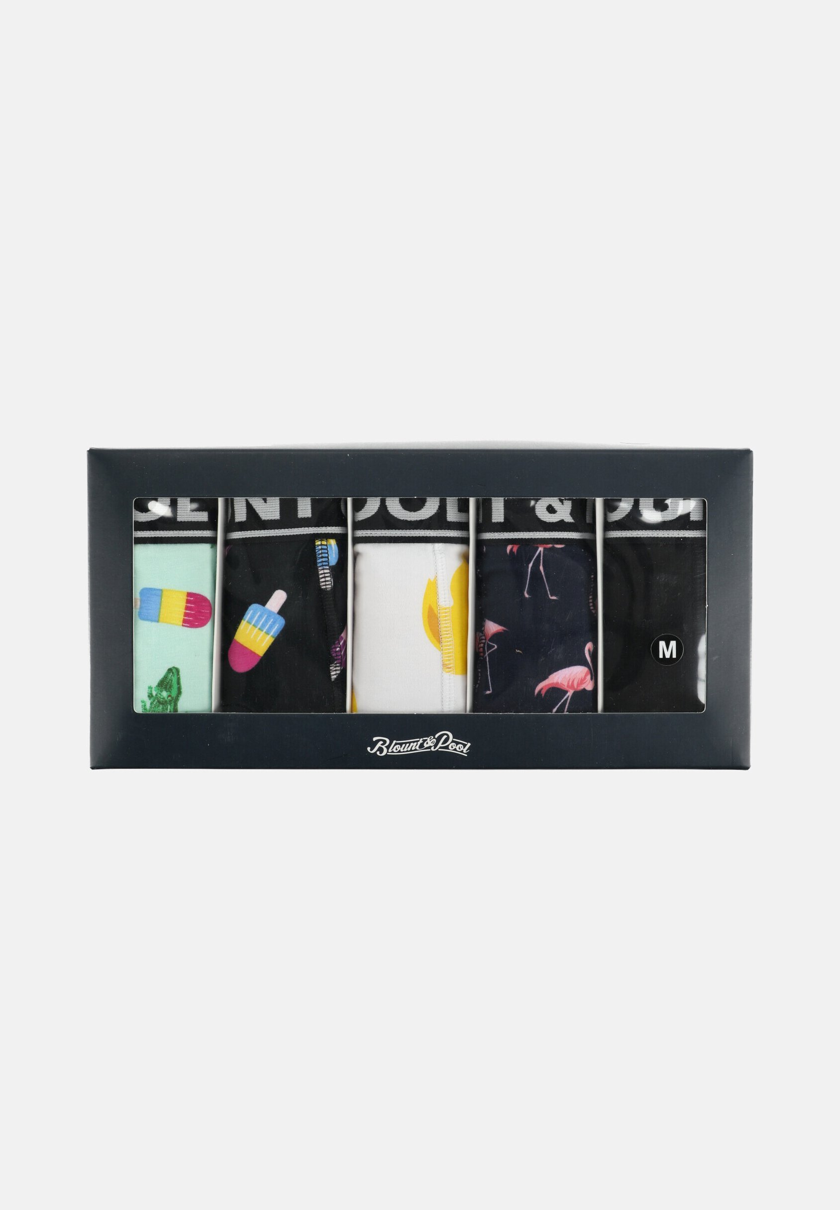 Blount & Pool 5-pack - Zwembroeken - wit geel eendje