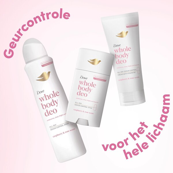 Deodorant stick Dove pentru întregul corp cu zmeură și trandafir<br>75ml