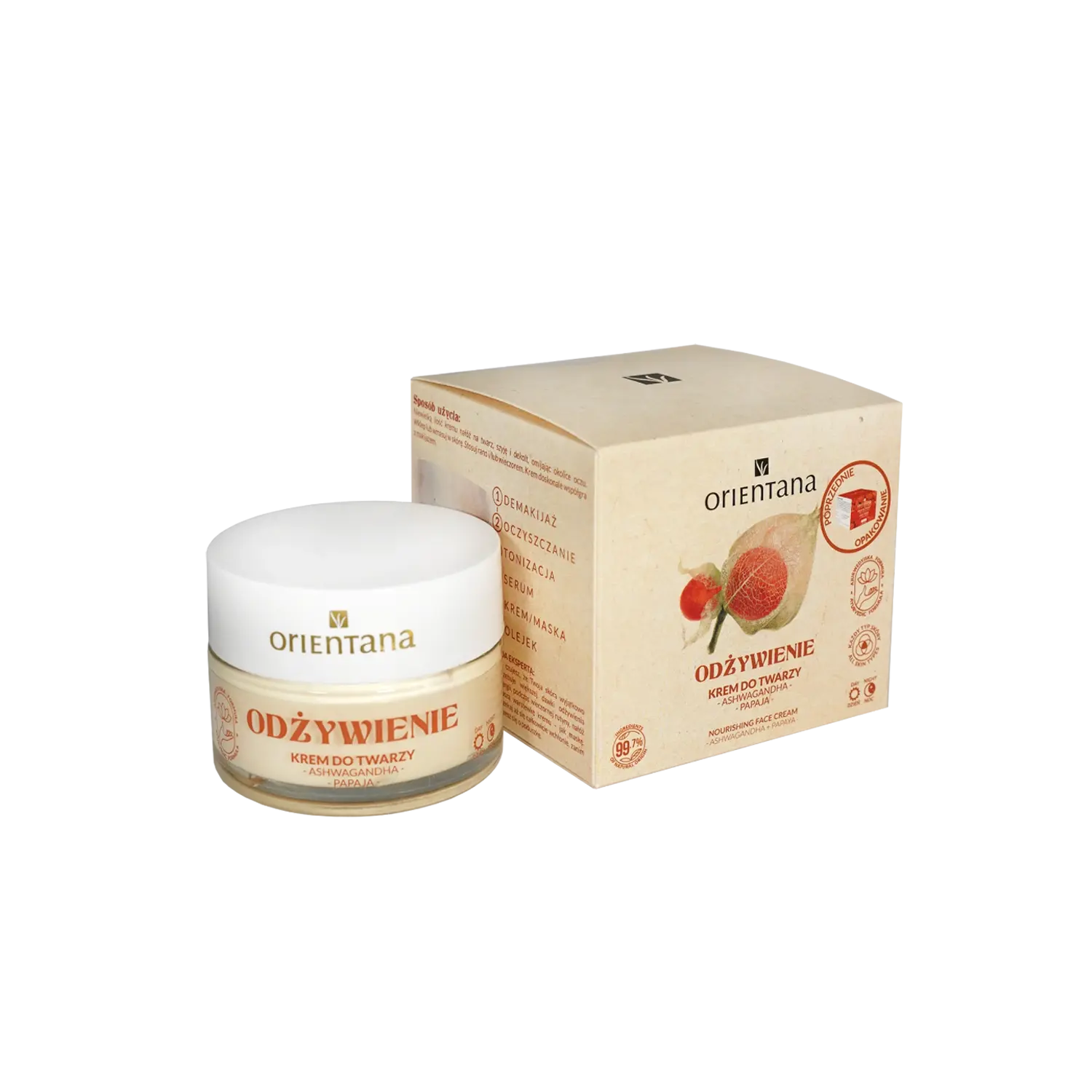 Orientana ansiktskräm med indisk ginseng för dag och natt 50g