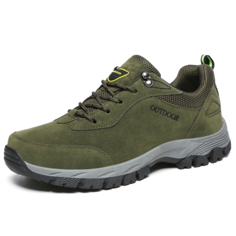 Zapatillas de senderismo Otoño Invierno Nueva Moda Exterior Camping Senderismo Antideslizantes Gamuza Con Cordones Zapatillas de Entrenamiento para Hombre Tallas Grandes 39 48