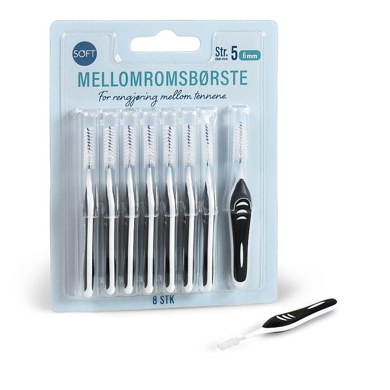 Weiche Interdentalbürsten Größe 5, 8er-Packung