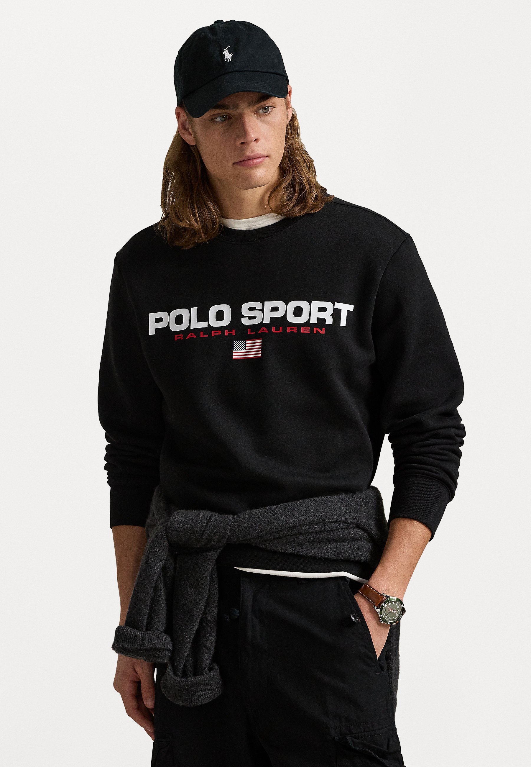 Felpa sportiva unisex Polo Ralph Lauren - nera/bianca